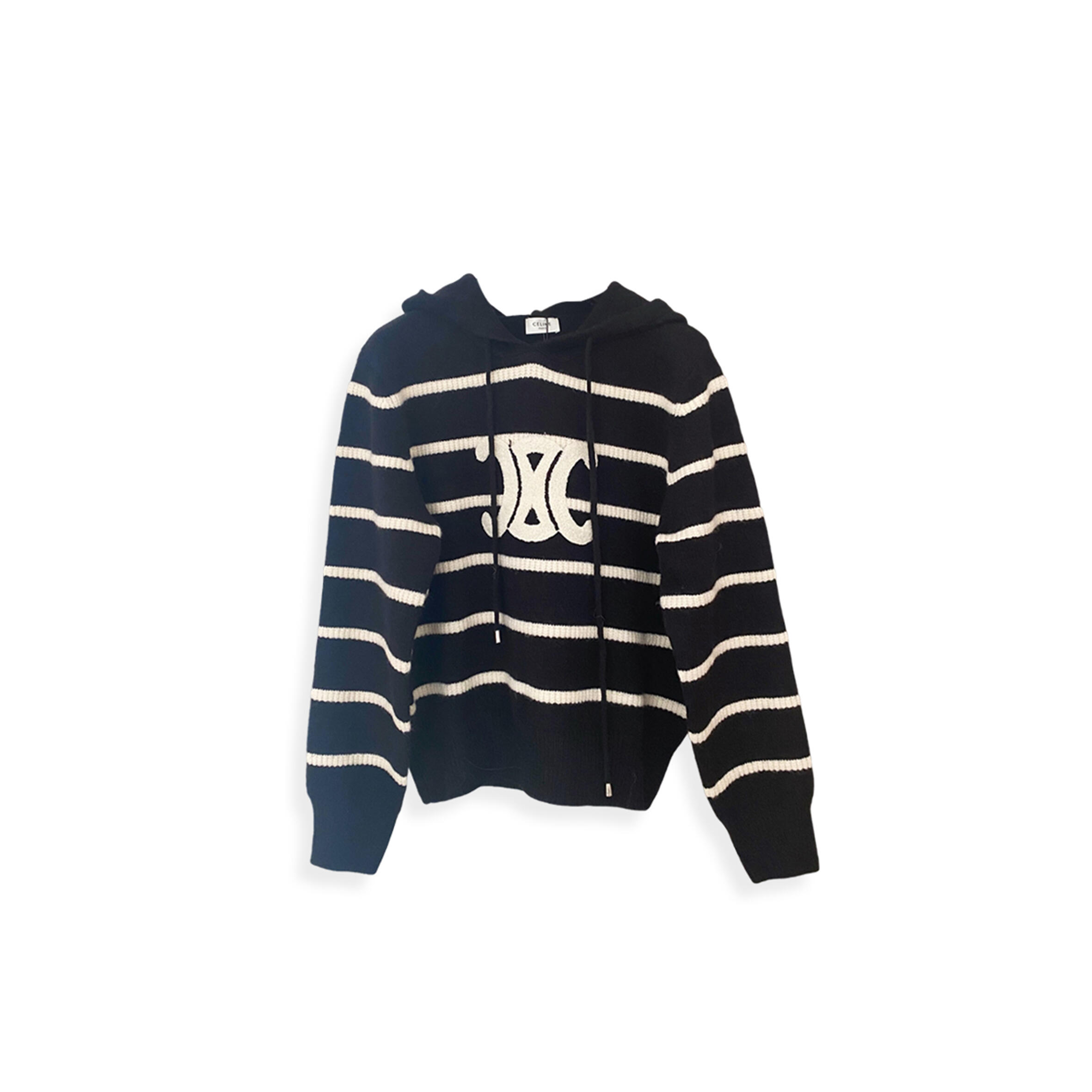 Ce1i*e striped hooded knit sweater